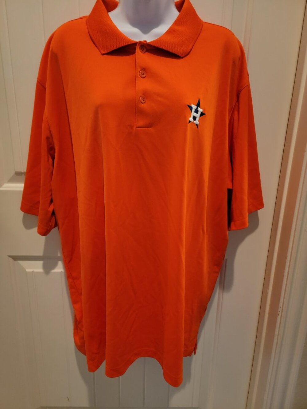 Houston Astros Antigua Polo Shirt Men's XXL Orange MLB Baseball Golf Performance